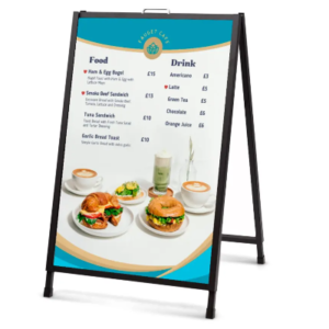 Solid Metal Frame Pavement A Board Sign